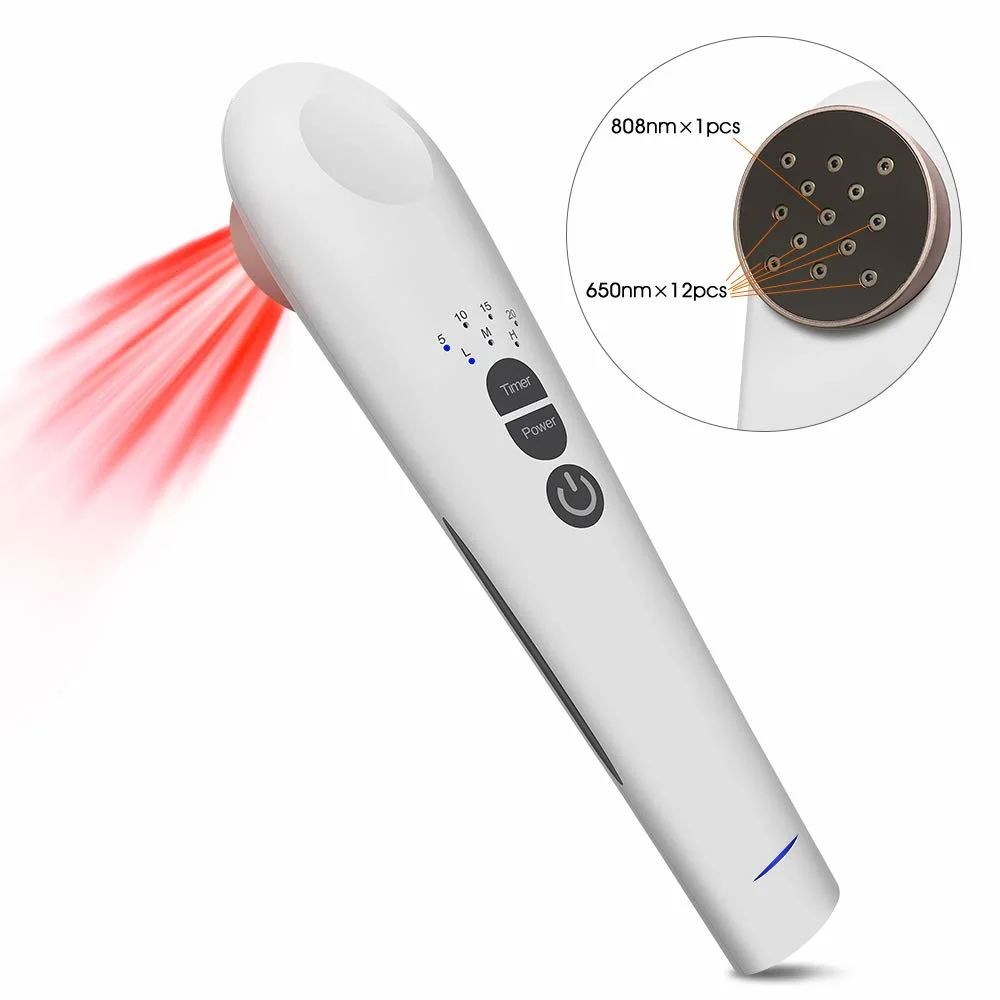 Dual-Wavelength 650nm 808nm Cold Laser Pain Relief Therapy Device Portable Lllt Medical Instrument