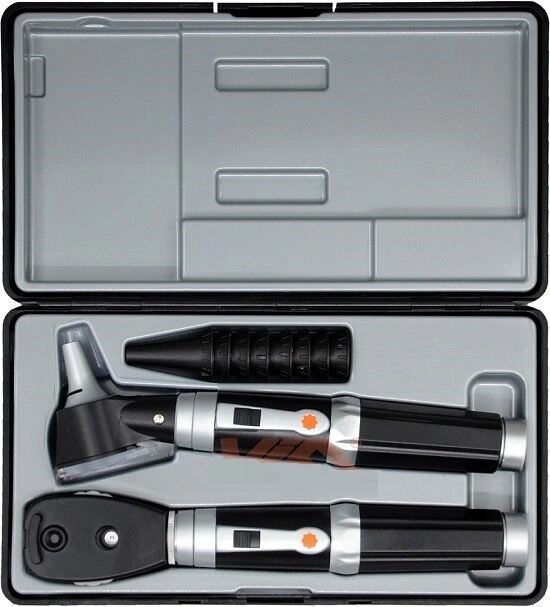 in Stock Hvm-Tp102 Optic Ophthalmic Medical Diagnostic Fiber Optic Set Ophthalmoscope Otoscopes