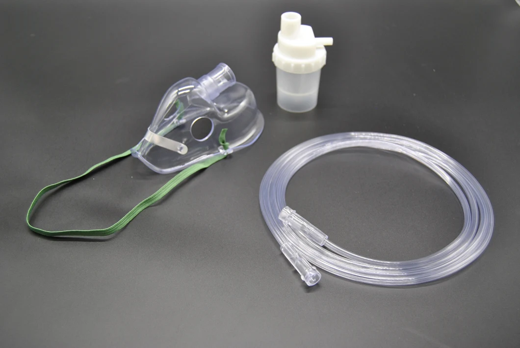 Medical Nebulizer Kit with Nebulizer Mask (Transparent, Adult Elongated with 6ML/20ML Atomizer Jar)