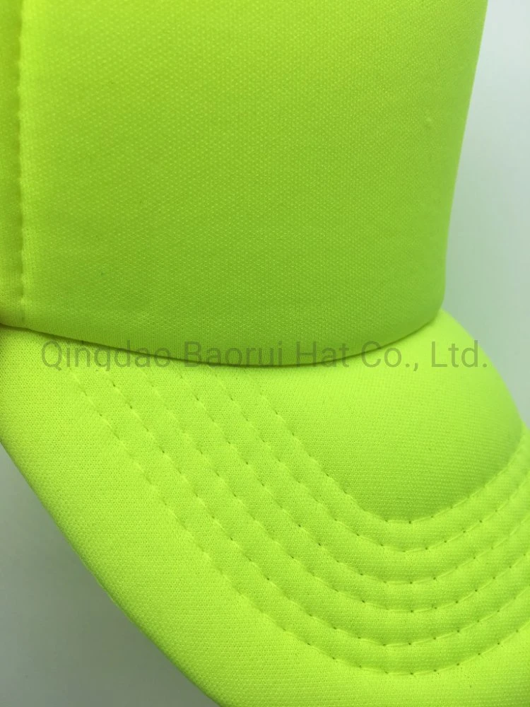 Fluorescence Color Foam Mesh Blank Trucker Baseball Hats