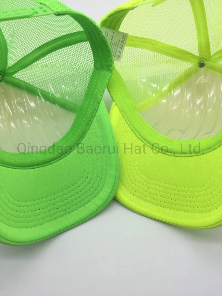 Fluorescence Green Foam Mesh Trucker Baseball Caps