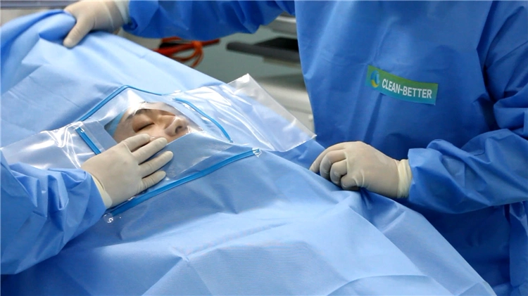 Sterile Medical Disposable Surgical Drape Pack Eye Drape for Surgery