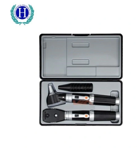 Hvm-Tp102 Medical Portable Fiber Optical Otoscope with Ophthalmoscope Set