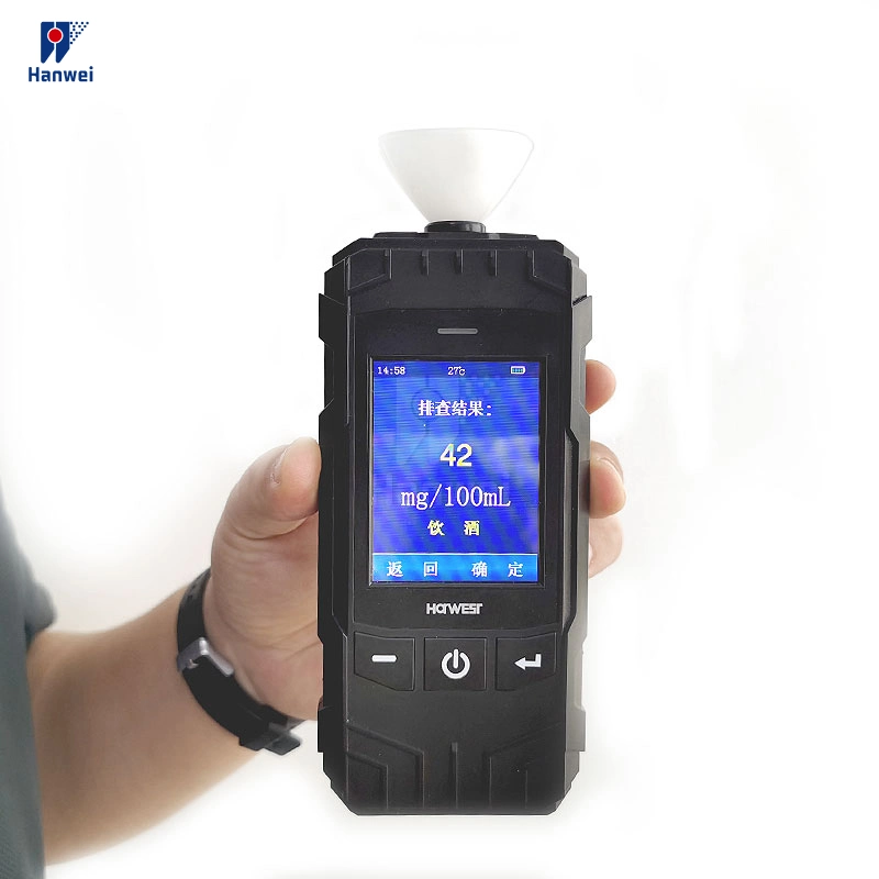 2.8 Inch Color Touch Screen Law Enforcement Police-Grade Alcohol Tester, Having Blowing Interrupt Hint Function