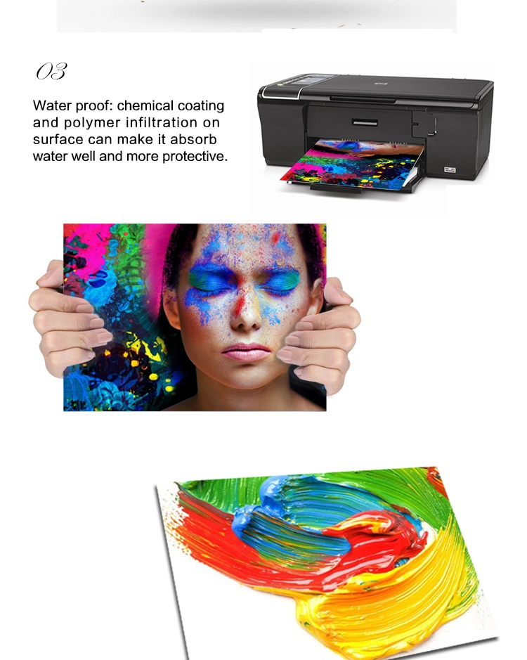 A4 High Glossy Waterproof Photo Paper Inkjet Paper RC Photo Paper Fast Dry Waterproof