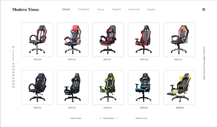 Wholesale Computer Racing Game Gamer Gaming Adjustable Chair / Office Chair / Racing Chair / Computer Chair / Gaming Chair / Gamer Chair / Dining Chair / Chair