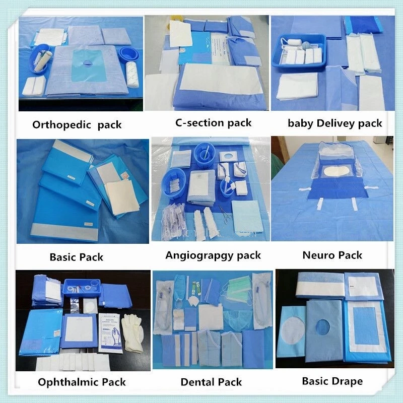Disposable Sterile Angiography Surgical Packs Angiography Drape Pack