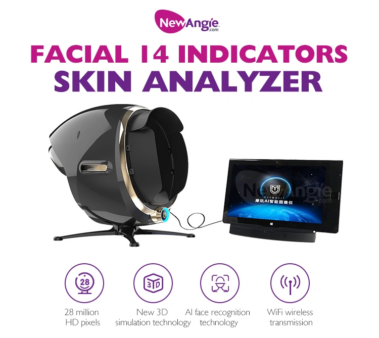 Skin Analyzer with Screen 2021 Most Professional Skin Scanner Test Equipment Skin Wrinkle Analysis Acne Analysis