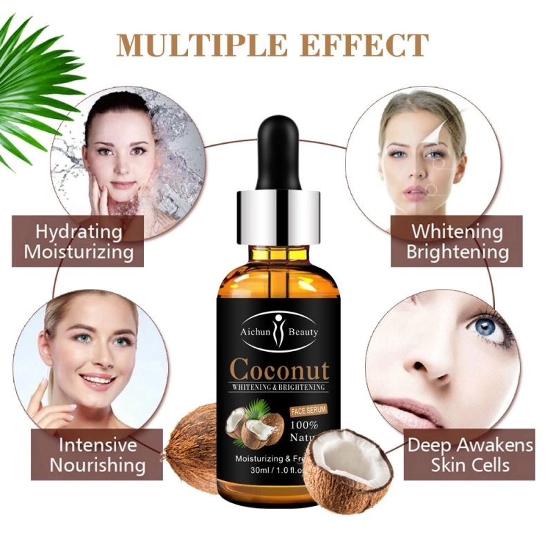 Coconut Facial Essence Brighten Complexion Moisturizing Repairing Serum Organic Anti-Aging Serum for Face Eye Treatment