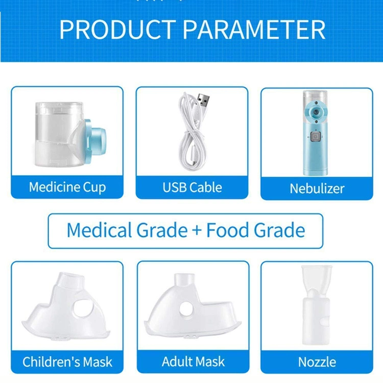 Medical Equipment Mini Portable Nebulizer Handle Ultrasonic Nebulizer Inhalation Mesh Nebulizer Physical Therapy Equipments