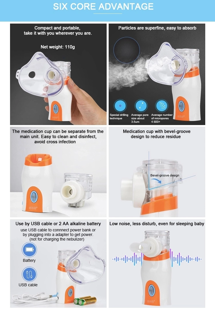 Mesh Nebulizer Machine Inhalator Medical Nebulizer Portable on Sale