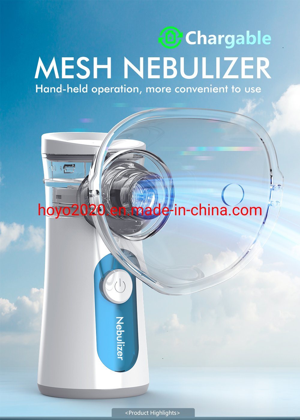 USB Compressor Nebulizer Mesh Nebulizer Hand Held Nebulizer