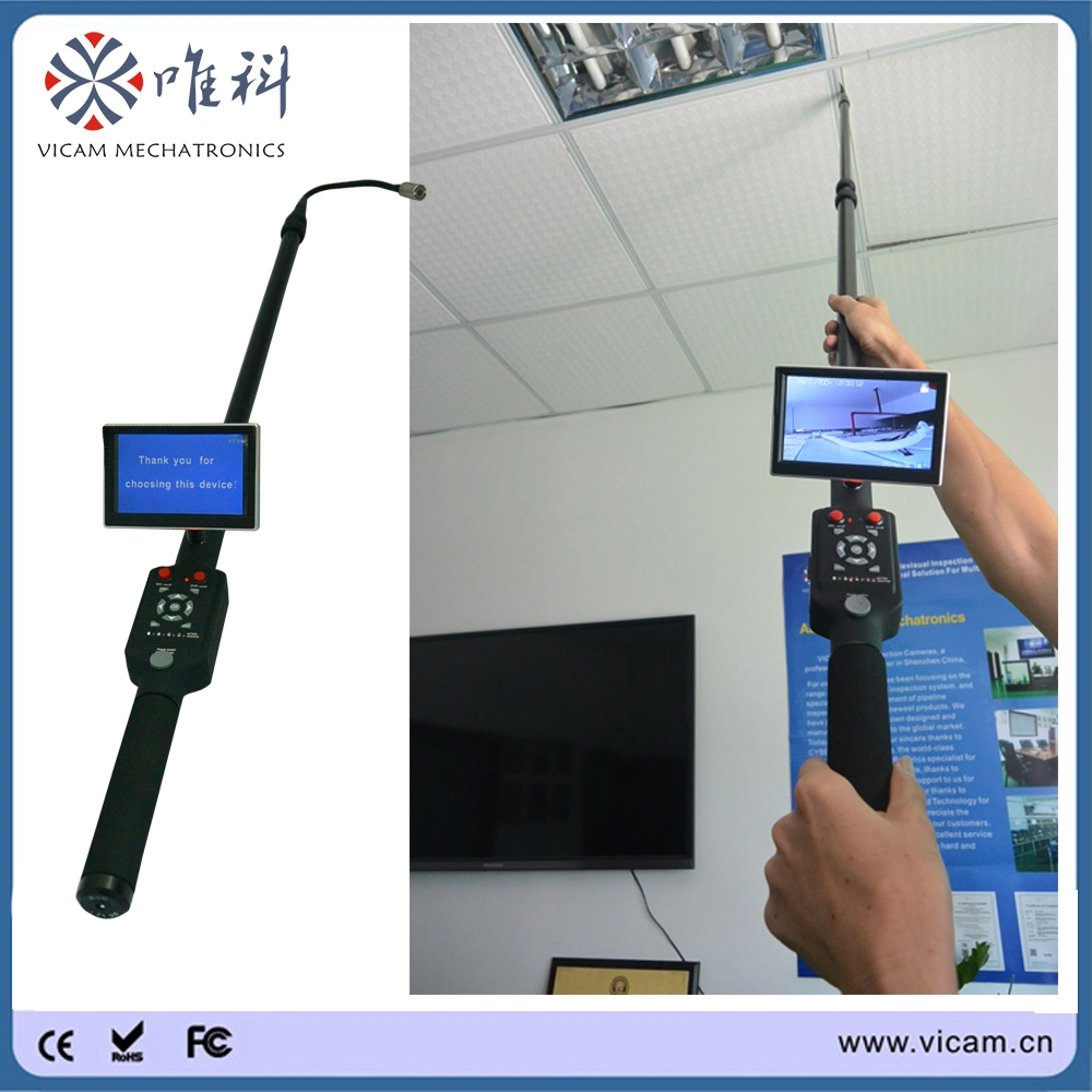 5m Length Handheld Telescopic Pole Camera Inspection System for Roof and Tank Inspection V5-Ts1308d