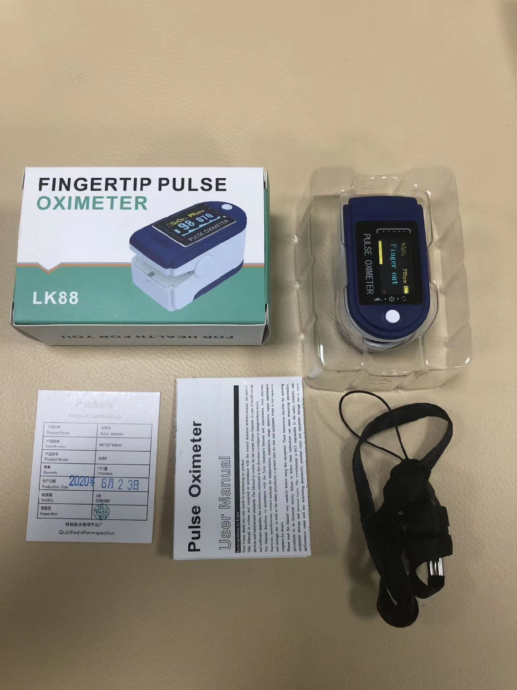 Cross-Border Trade Hot Finger Clip Pulse Instrument Spot Fingertip Oximeter Saturation Detection Heart Rate Detection
