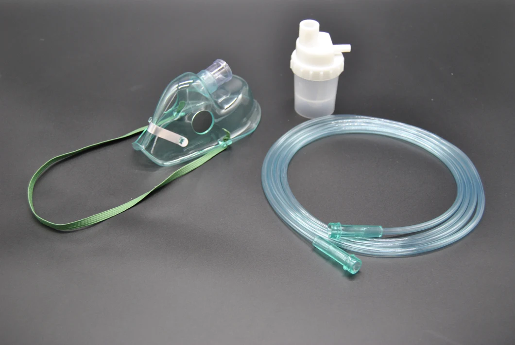 Medical Nebulizer Kit with Nebulizer Mask (Transparent, Adult Elongated with 6ML/20ML Atomizer Jar)