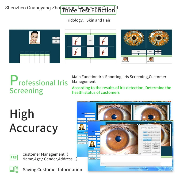 Multi-Functions Eye Iriscope Iridology Camera Digital Test System