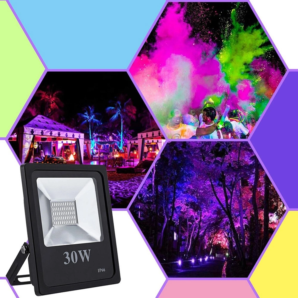 Party Club Events UV Ultraviolet Blacklight Halloween Purple Fluorescence Effect LED Flood Light