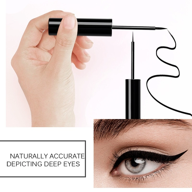 EL05 Mixdair Eye Liner Liquid, Long-Lasting Water-Proof Soft and Smooth Eye Liner Liquid Extremely Fine Pen Head Quick Dry Not Dizzy Dye Two Pen Head