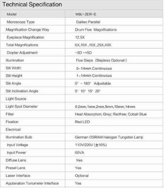 Best Sell Slit Lamp Adaptor Applanation Tonometer for Slit Lamp Msl-2er-E