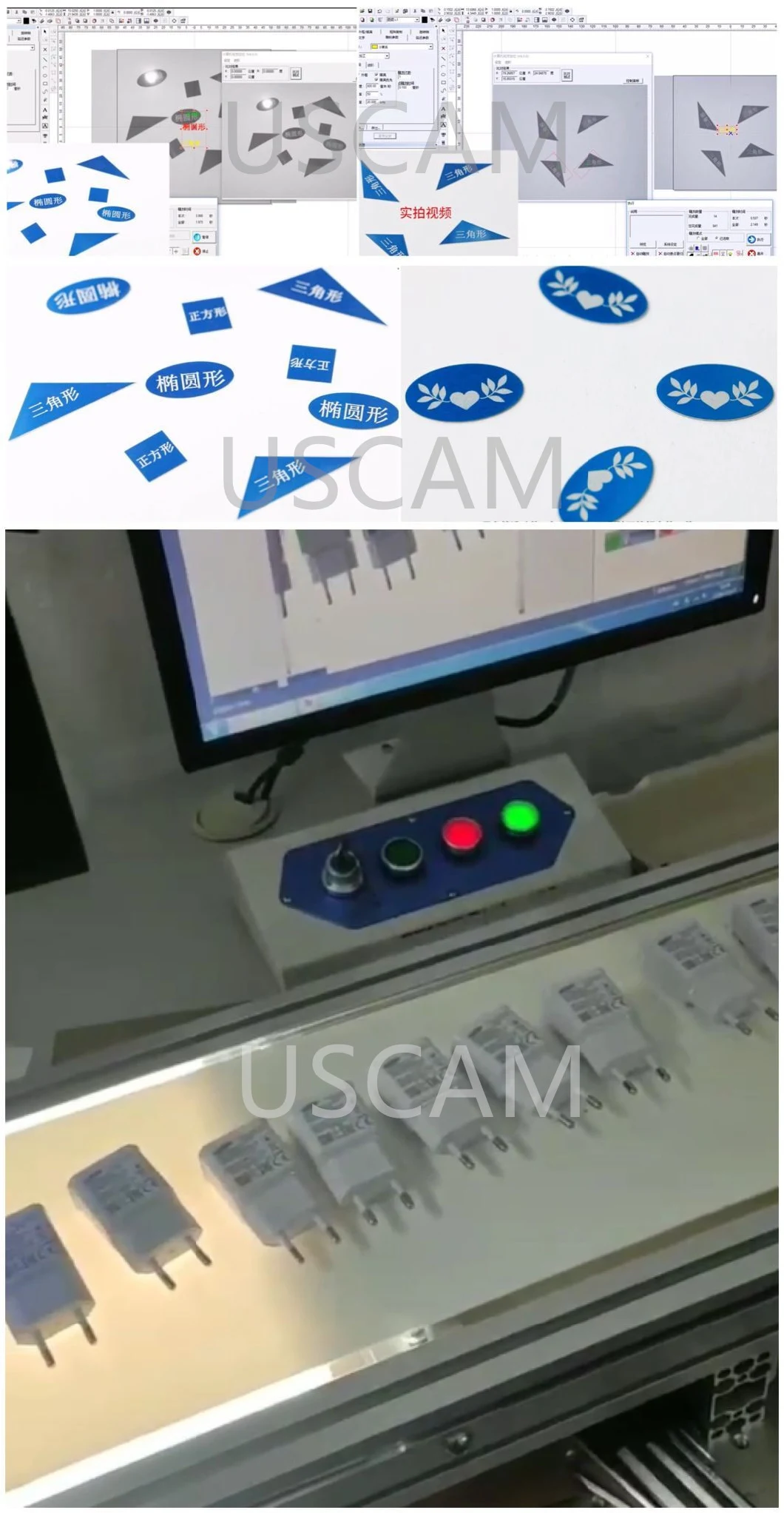 Multiple Item Recognition with Visual System CNC Fiber Laser Engraver Visual Position Marking Machine