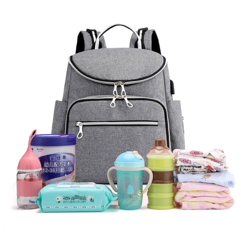 Large Capacity Mummy Diaper Backpack Bag with Diaper Pad and Milk Bag