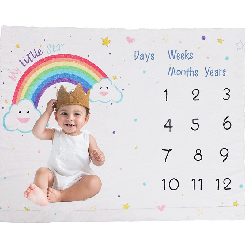 Photo Prop Newborn Growing Infant Monthly Milestone Baby Milestone Blanket