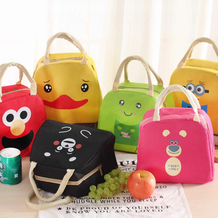 Best Sellers 2019 Portable Cartoon Cute Lunch Bag Insulated Cold Canvas