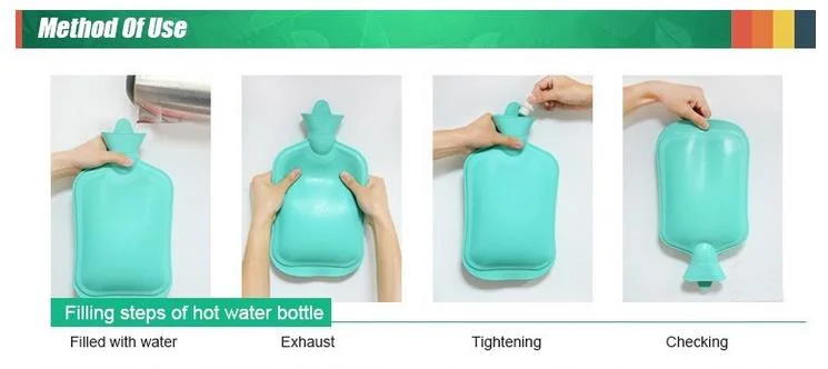 Various Size Colorfurl Rubber Hot Water Bag to Relieving Pain Hot Water Bottle