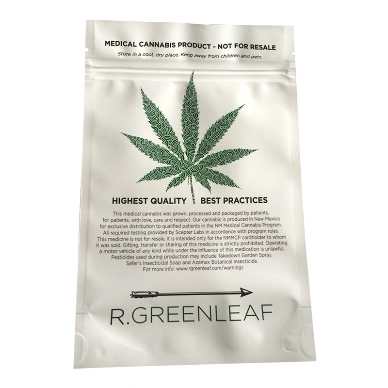 Smell Proof Waterproof Weed Bag Plastic Food Packaging Child Resistant Bag