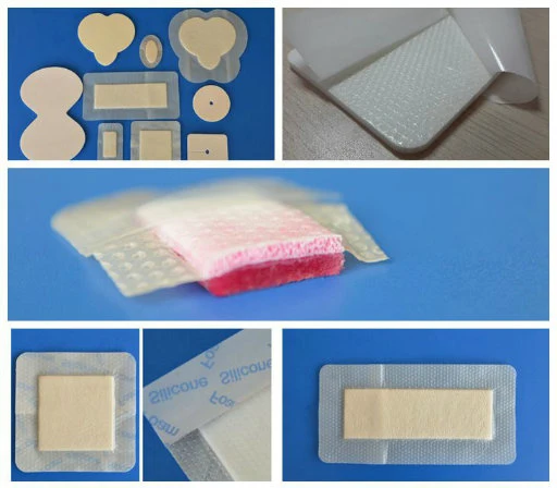Medical Silicone Foam Dressing Ostomy PU Foam Adhesive Absorbent Pad