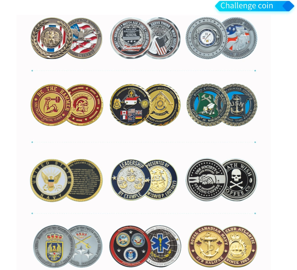 Custom 3D Antique Metal Old Coin Military Army Challenge Coins