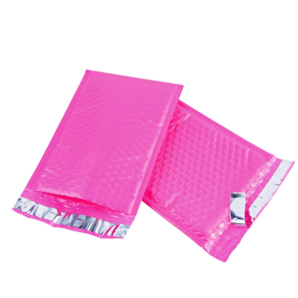 Eco-Friendly Design Pink Silver Poly Bubble Lined Mailer Bag Air Bubble Plastic Packing Bag