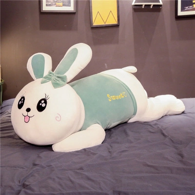 60cm Soft Stuffed Plush Baby Toy Cartoon Cute Big Rabbit Sleeping Cushion