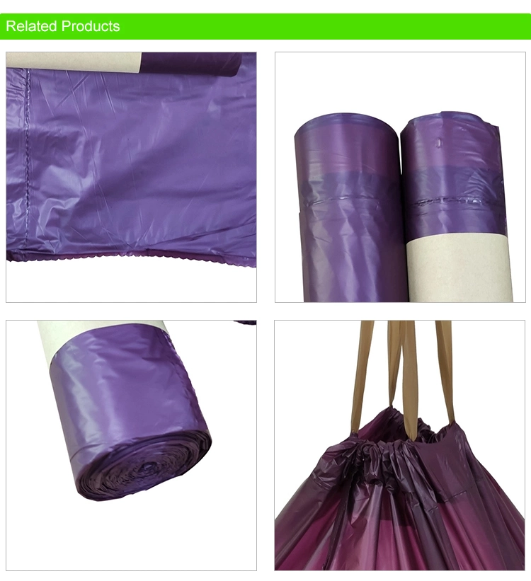 100% Biodegradable & Compostable Plastic Garbage Bag, Draw String Trash Bag for This Season