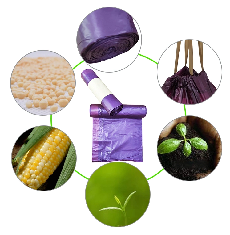 100% Biodegradable & Compostable Plastic Garbage Bag, Draw String Trash Bag for This Season