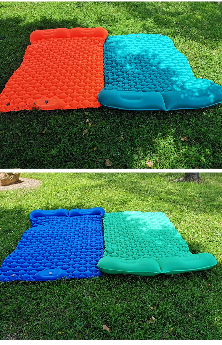 Outdoor Camping Mattress Inflatable Sleeping Pad Mat with Pillow