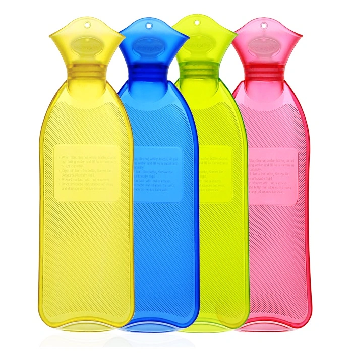 Long Pattern Various Color PVC Hot Water Bag Hot Water Bottle to Keep Warm