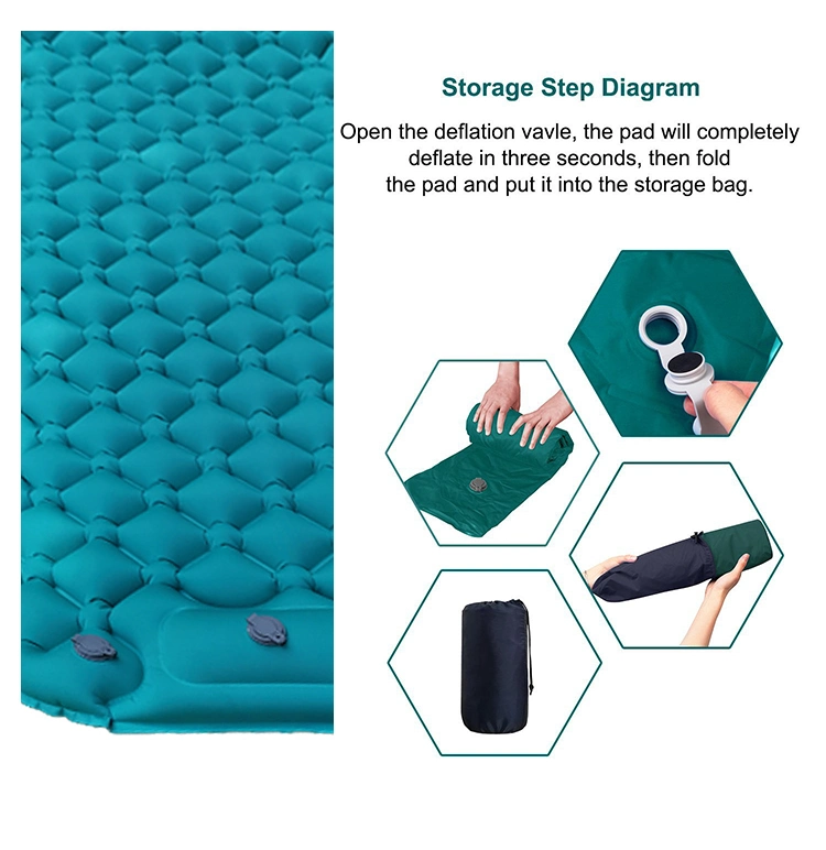 New Inflatable Ultralight Sleeping Pad Camping Mat Custom