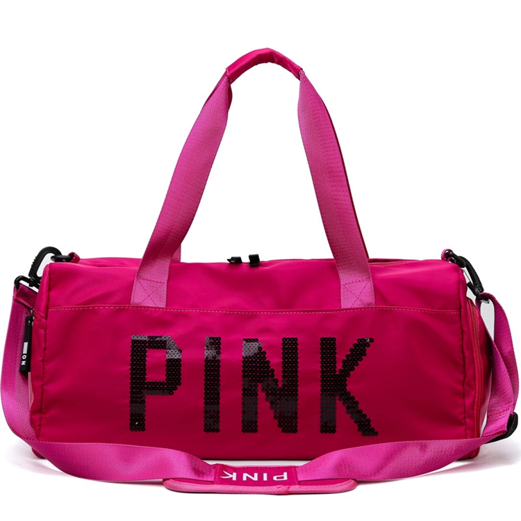 Large Capacity Sport Travel Bag Shoulder Bags Fashion Travel Pink Letter Tote Trip Duffel Bag