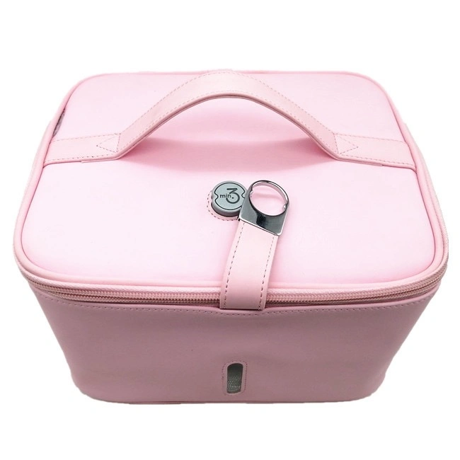 Pink Portable UVC Disinfection Bag, USB Rechargeable LED UV Sterilizer Bag
