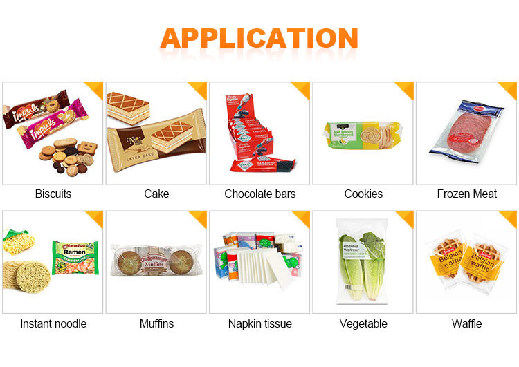 Multi-Function Food Plastic Bag Flow Pillow Packing Equipment, Pillow Bag Chocolate Snack Food Packaging Machinery
