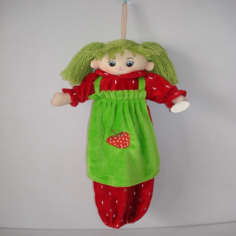 Tissue Doll Bag Cloth Doll Bag for Kids Strawberry Design Doll Plush Bag