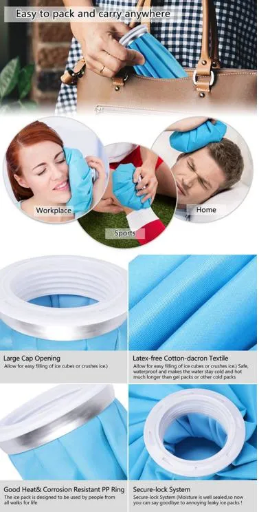 Hot Sale Ice Cold Pack Reusable Ice Bag Hot Water Bag for Injuries/ Ice Cold Pack Bag