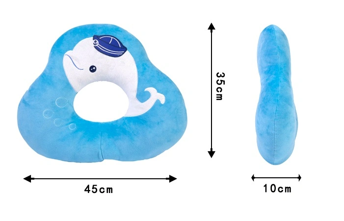 New Style Plush White Whale Office Sleeping Pillow Back Cushion