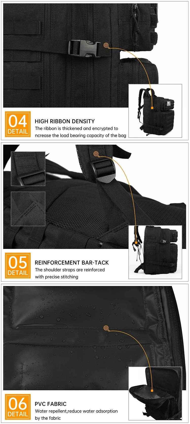 900d Oxford Military Tactical Backpack Tactical Bag Molle Pouch Assault Pack Combat Backpack Trekking Bag