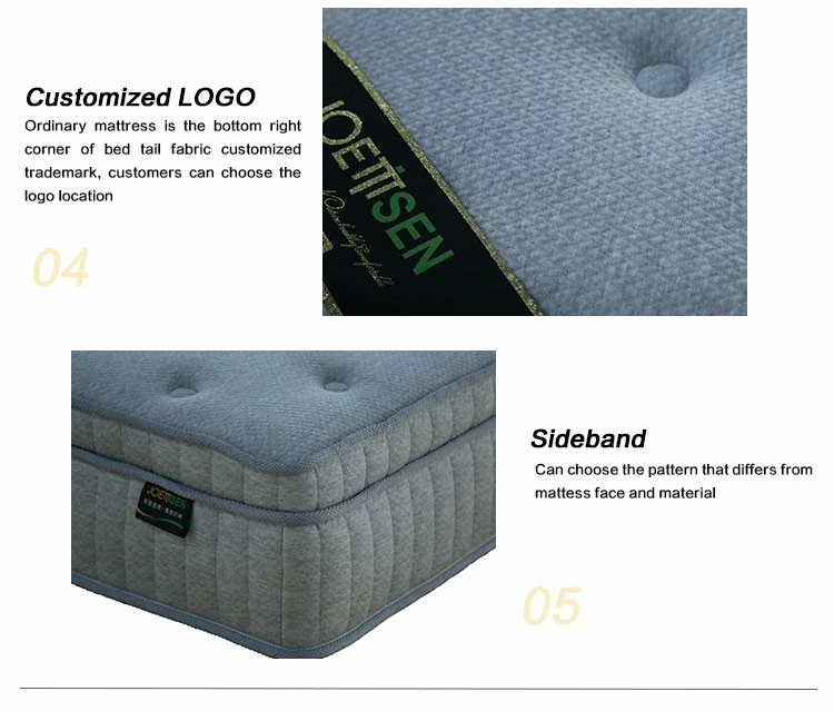 2020 Fashion Portable Wholesale Hybrid Size Latex Bamboo Sleeping Sponge Pocket Spring Mattress for Bed