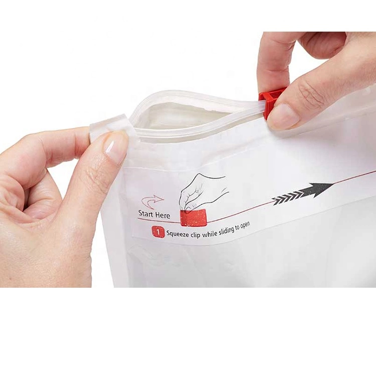 Child Resistant Waterproof Plastic Bag with Zipper, Child Proof Barrier Grip