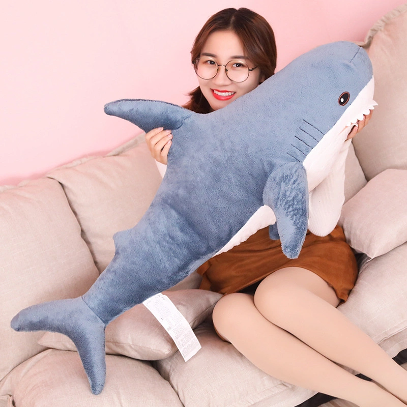 Ins Hot Bed Sleeping 80cm Stuffed Animal Shark Pillow Shark Soft Toys Whale Plush Toy