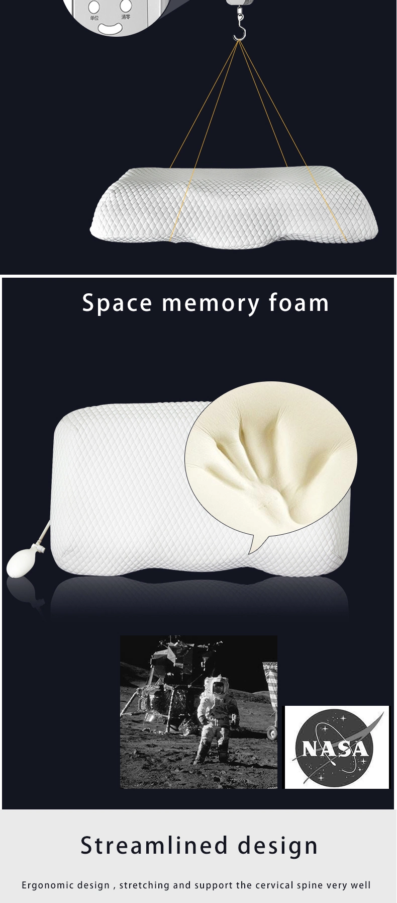 Neck Protection Hight Adjustable Memory Foam Body Sleeping Neck Pillow