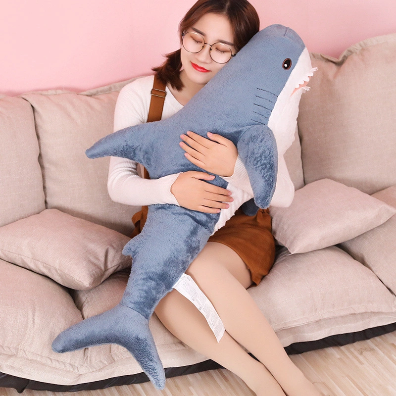 Ins Hot Bed Sleeping 80cm Stuffed Animal Shark Pillow Shark Soft Toys Whale Plush Toy
